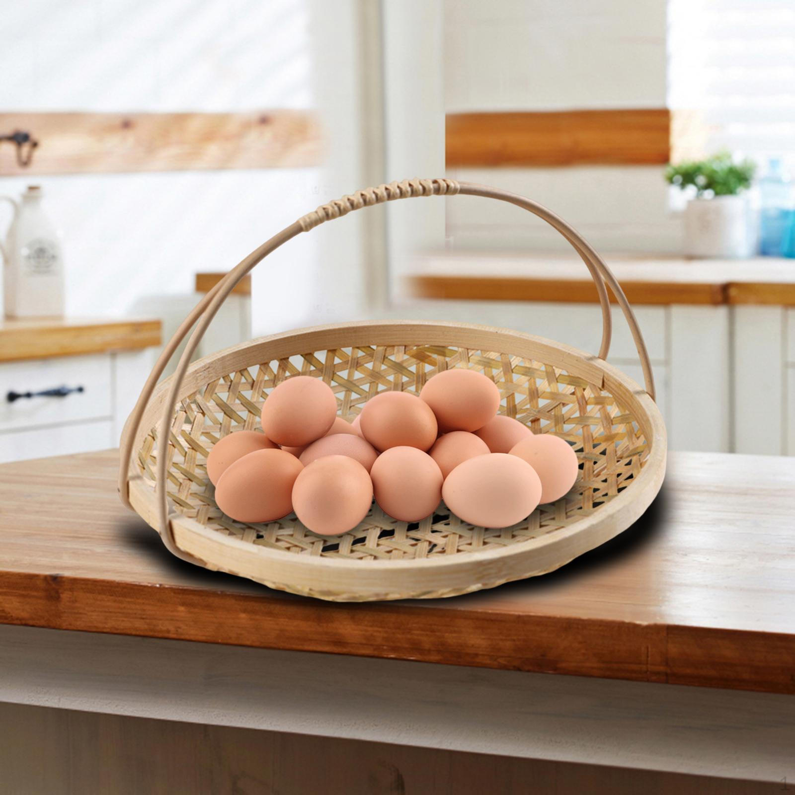 

Bamboo Basket with Handle for Serving Snacks in Hotels 24cm
