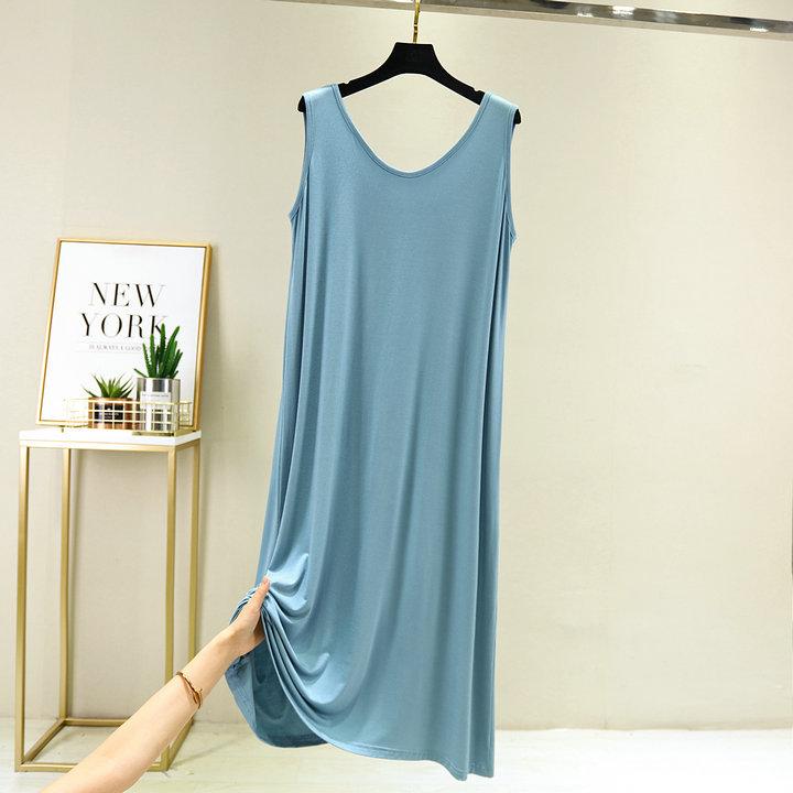 Women's Plus Size Modal Sleeveless Mid-Length Camisole Nightgown