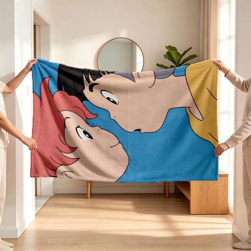 Ponyo (32) Flaneldecke ein weicher Akzent für Schlafzimmer und Wohnzimmer und ein gemütliches Zuhause-Geschenk