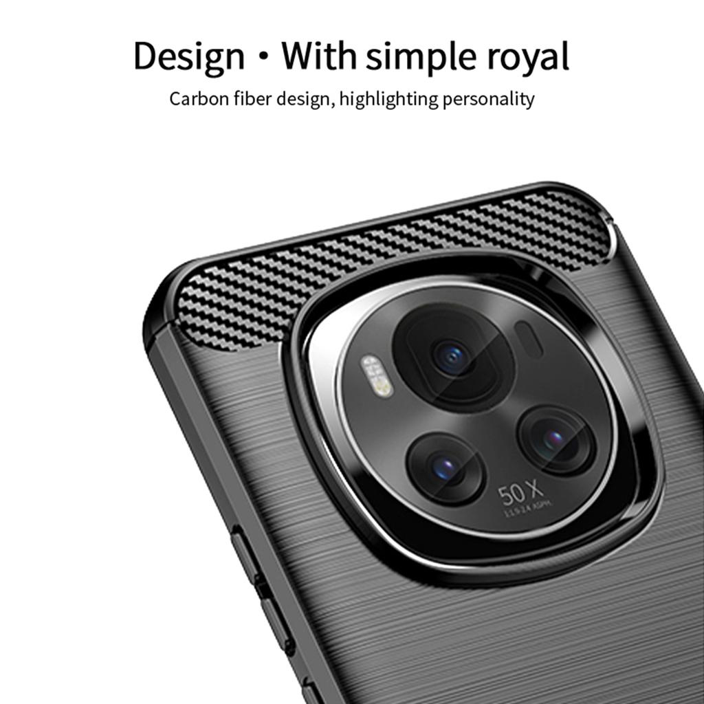 MOFI JK TPU Series-1 For Honor Magic6 5G Case Carbon Fiber Texture TPU Soft Back Cover