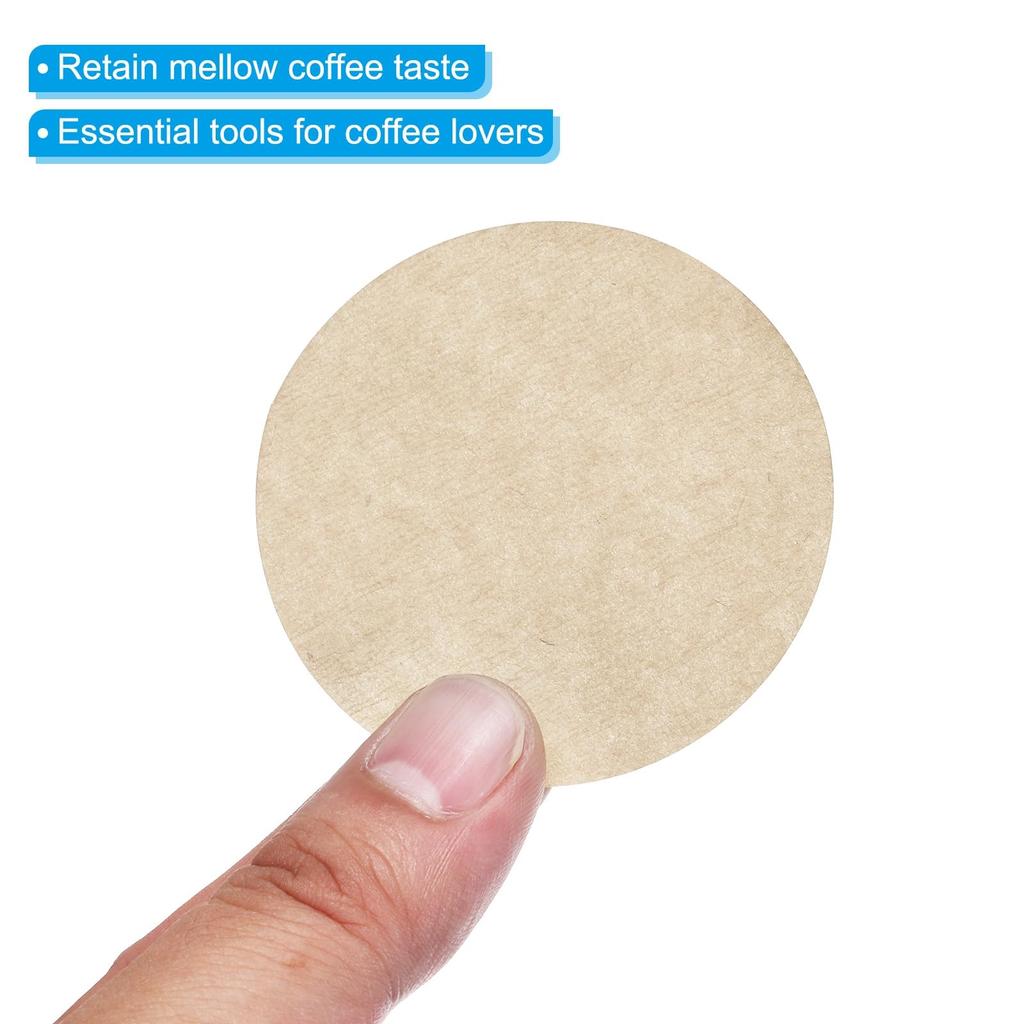PATIKIL Disposable Round Brown Paper Filters for Mocha Pots, 2.28-inch OD, Espresso Maker, Cafe, Office Use, Pack of 600