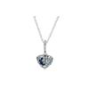 Bright Blue Moon and Star 925 Silver Necklace for Women 399232C01