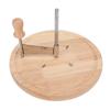 Cheese Curler Shaver 8.7 Inch Stainless Steel Manual Chocolate Curler Wheel with Beechwood Base for Restaurants Cafes