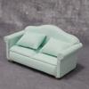 Living Room Sofa Set 1/12 Scale Wooden Base Cloth Covered Mini Furniture for Doll House Accessories and Collectibles