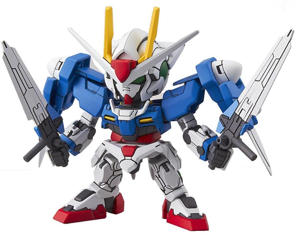 SD Gundam EX Standard Mobile Suit Gundam 00 Double O Gundam Plastic Model Pre-Colored