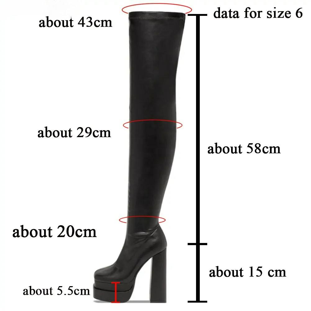 Platform High Heeled Women Over The Knee High Boots Brand Design 2025 Winter Fashion Sexy Elegant Walking Comfy Women Shoes
