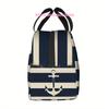1pc Nautical Anchor Design Printed Thermal Insulated Bag, Non-Food Contact, Unisex Portable Reusable for Home, Restaurant, Offic