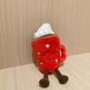 20cm Hot Chocolate Red Coffee Cup Doll Home Decoration Cat And Dog Interactive Companion Plush Pet Holiday Gifts