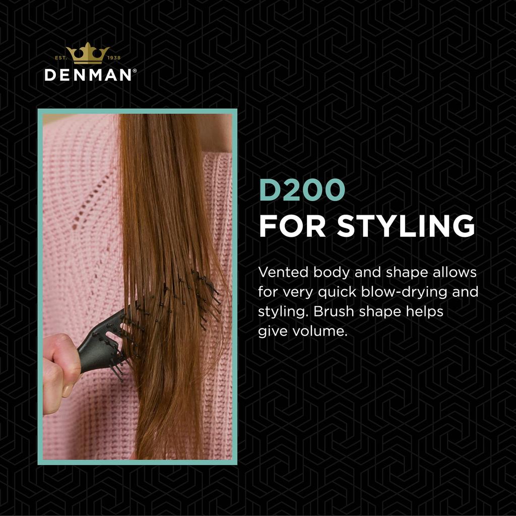 Toriko Industries Denman Brush D200 Black