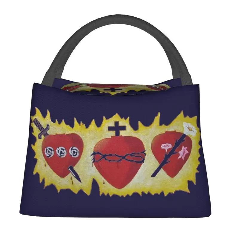 Divine Mercy Insulated Lunch Bags for Camping Travel Jesus Portable Cooler Thermal Lunch Box Women