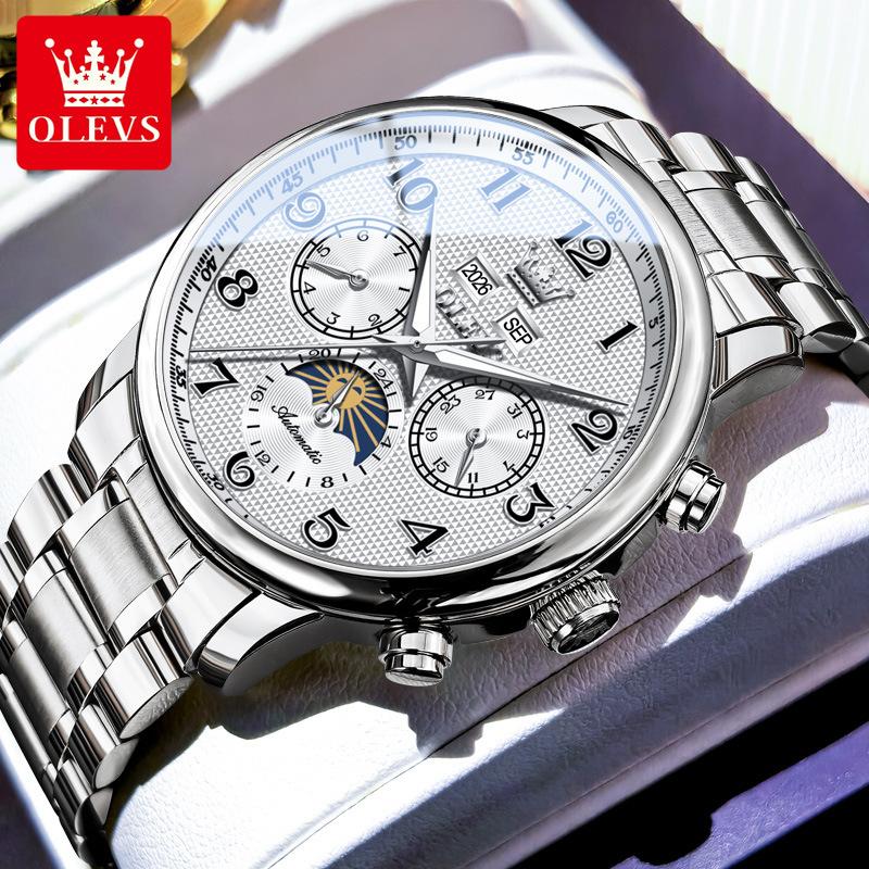 OLEVS Digital-faced multi-function perpetual calendar steel