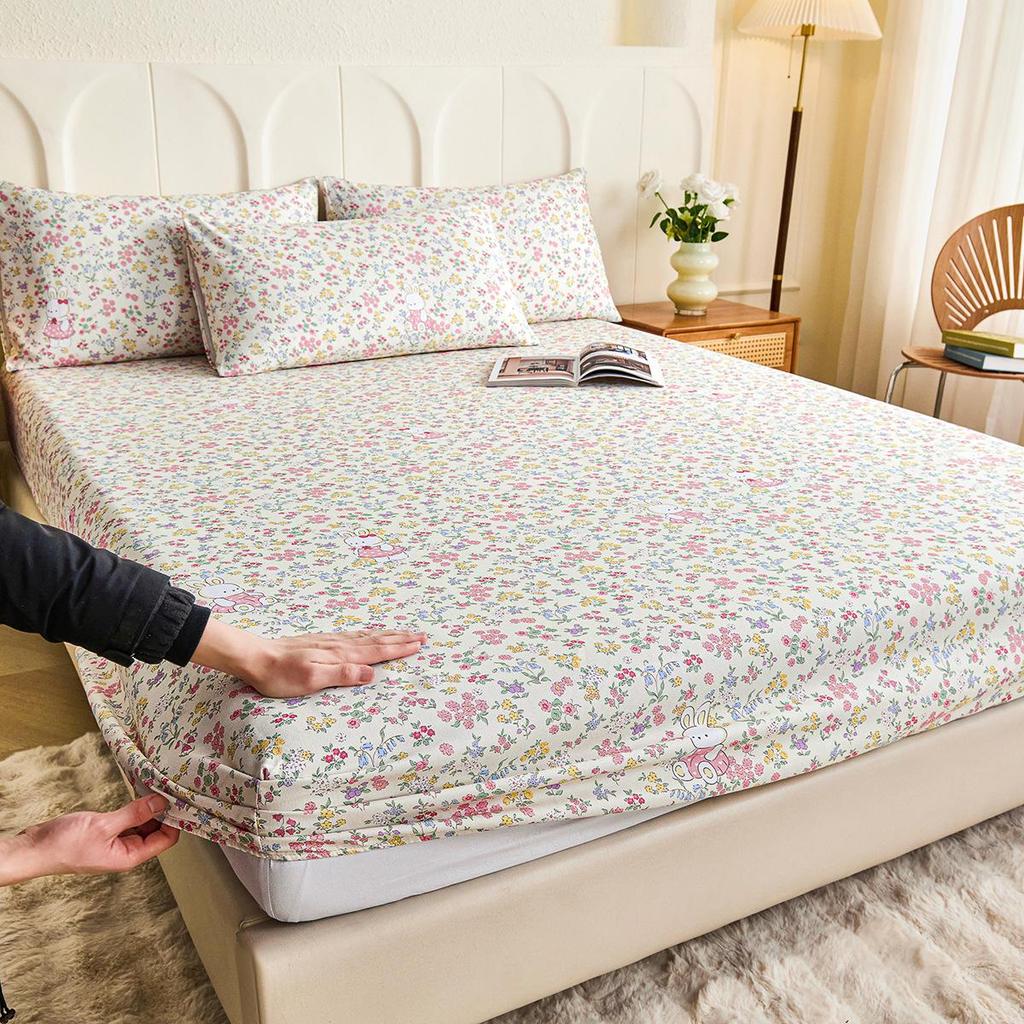 Cooling Summer Fitted Sheet: Thickened, Non-slip, Skin-friendly, Fully Enclosed, Washable Mat