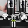Large Capacity Stainless Steel Vacuum Insulated Water Bottle 316 Thermal Flask with Tea Infuser Leak Proof Portable Sports Bottle for Outdoor Travel