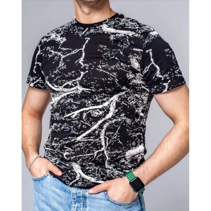 

Round Neck 3D Printed Short-sleeved T-shirt Summer Casual Men s Breathable and Refreshing T-shirt XS