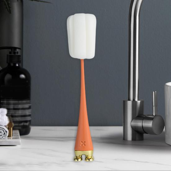 Cup Brush Stand-up Design Richly Foaming Extended Handle Easy Decontamination Dish Cleaning Brush Cup Cleaner Kitchen Accessories