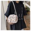 Fashion Printing Strawberry Crossbody Bag Zipper Corduroy Sweet Shoulder Bag Women Girl Gentle Handbag