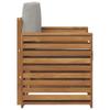 Outdoor Sofa Set Solid Acacia Wood and Polyester Natural