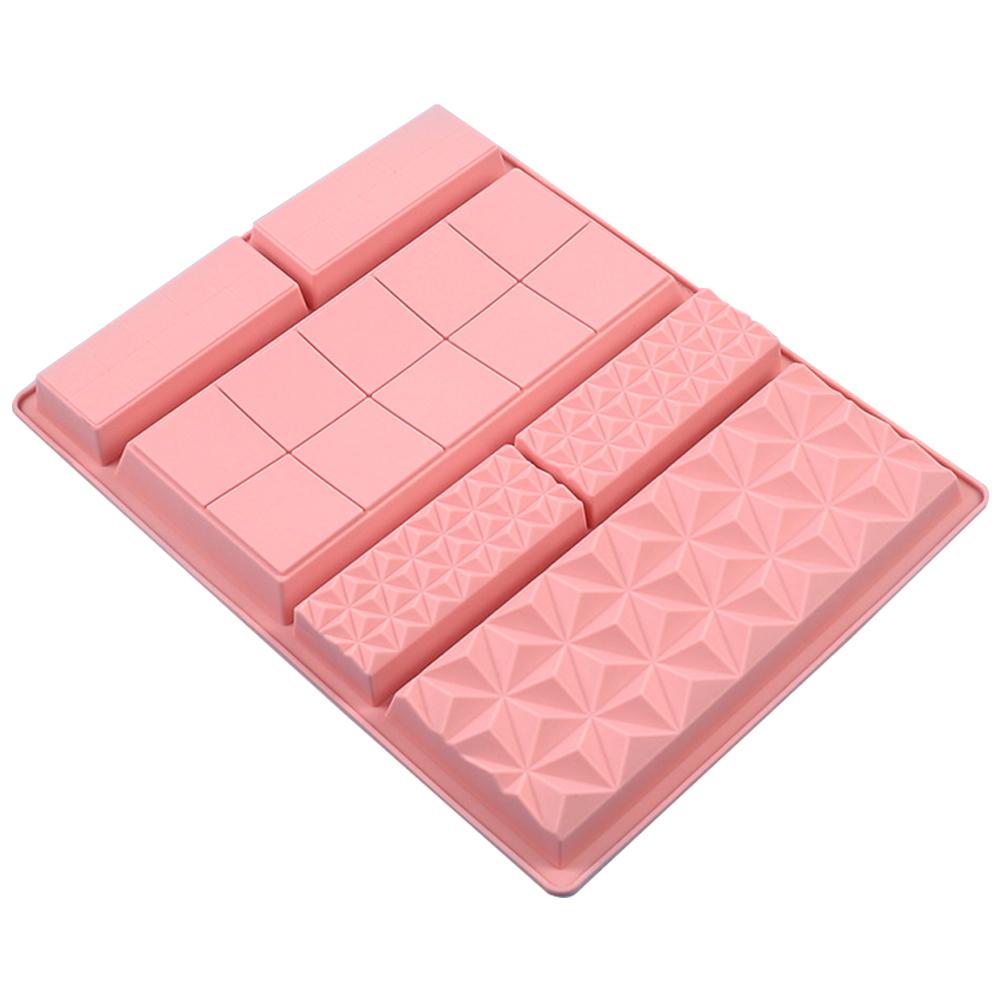 Silicone Dubai Chocolate Bar Mold DIY Chocolate Cookie Mold Non-Stick Rectangle Chocolate Bar Mold Household Baking Tools
