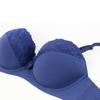 Women's Embroidered Lace Bra Deep V Gathering Bra Adjustable Strap