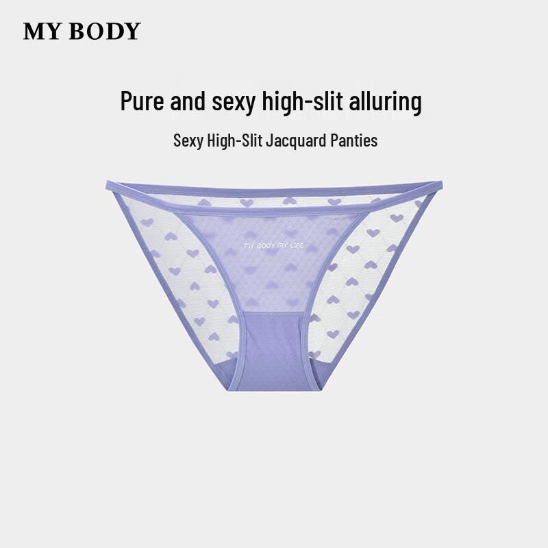 Mybody Women's Low-Rise High-Cut Jacquard Briefs