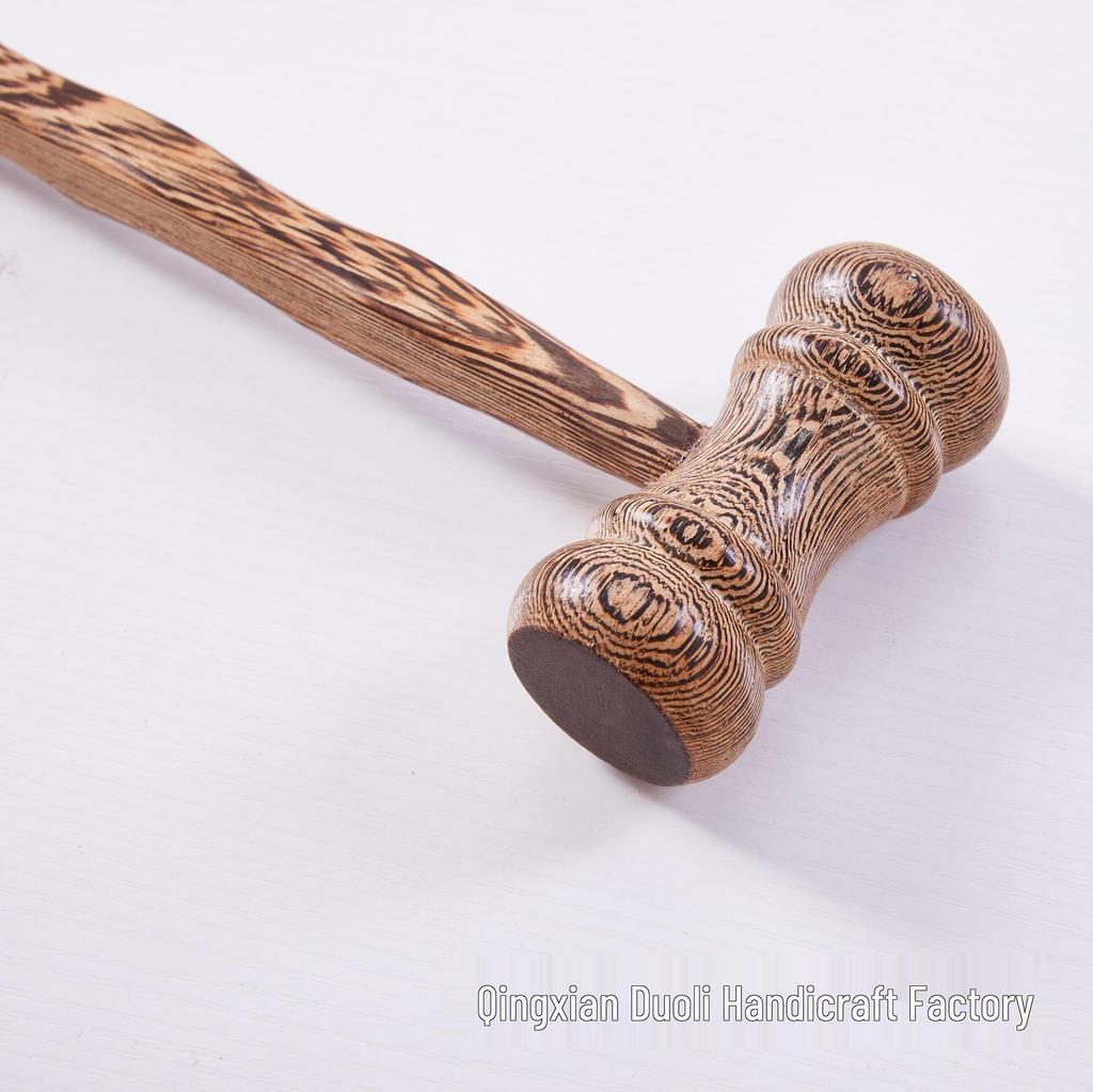 Multifunctional Wooden Chicken Wing Massage Hammer for Fitness and Meridian Tapping