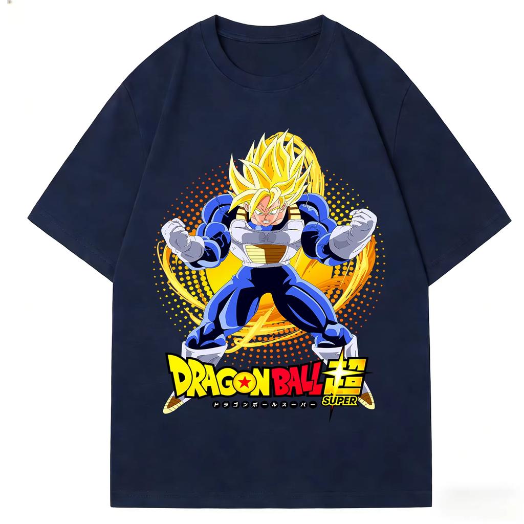 Dragon Ball Vintage Super Saiyan Goku Battle Armor Print Pure Cotton Men T-Shirt Unisex Casual Streetwear 2026 Summer Tee
