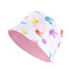 Children's Printed Cartoon Pot Hat, Baby Breathable Sun Hat, Beach Hat, Double-sided Can Wear JDKPM-05