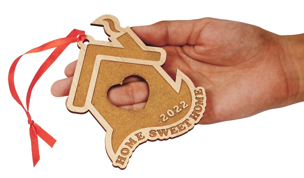 Darling Souvenir Made With Love Home Sweet Home Key Personalized Wood Key Ornament Housewarming Gift Christmas Tree Decoration Pack of
