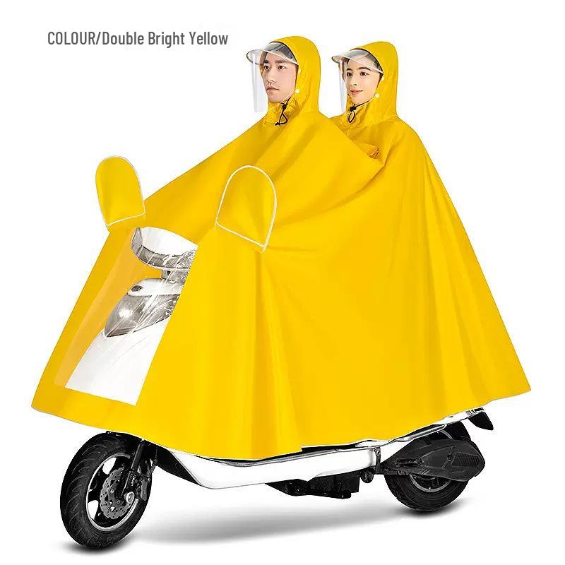 Men's Waterproof Electric Vehicle Poncho: Extra Thick, Anti-Storm, Enlarged for Motorcycles and Battery Cars