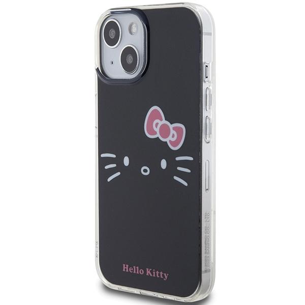Etui Do iPhone 15 Hello Kitty Hardcase IML Kitty Face Czarny
