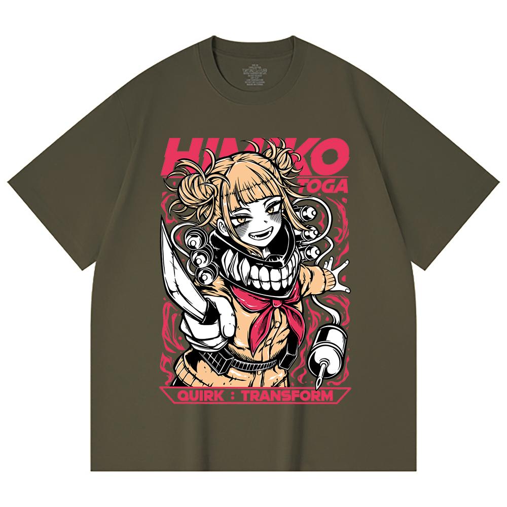 230 Gsm 100% Cotton My Hero Academia V12 Toga Print Unisex Heavy Cotton T Shirt