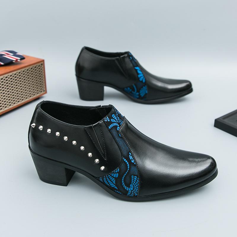 Fashion 2025 Summer Ankle Boots Casual Leather Shoes Men Mid Heels Sandals Side Loafers Zip Boots Cutout Breathable Zapatos