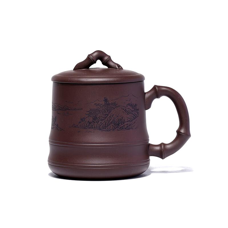 Cup, Pure Handmade Original Ore Purple Clay Bamboo Fun Cup, Kung Fu Tea Set, Men's Office Tea Steeping Cup