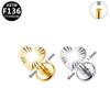 Titanium Heart Drop G23 Piercing Jewelry - Versatile Internal Thread Ear & Lip Stud