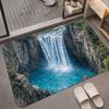 3D Visuelle Illusion Wasserfall Teppiche Naturlandschaft Optische Illusion Teppich Für Türdekoration Badezimmer Schlafzimmer Anti-Rutsch Saugfähige Matten