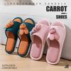 Cute Cotton Linen Slippers for Women - Silent Indoor Home Footwear for Spring and Autumn