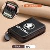 For Skoda Car Leather Wallet Motor ID Credit Card Ticket Storage Bag Octavia Superb RAPID FABIA KAMIQ KAROQ KODIAQ YETI kybf34