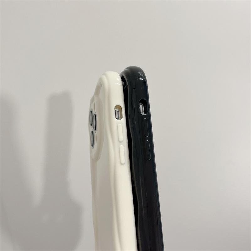 Pouzdro s krémovou texturou, vlnitý okraj, měkký silikonový kryt, pouzdro na telefon pro iPhone Samsung Huawei Honor Xiaomi Redmi Infinix Tecno, měkký zadní kryt