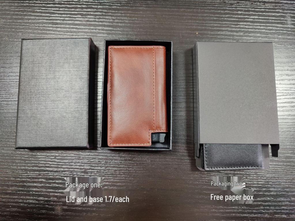 Męski metalowy aluminiowy portfel na karty z ochroną RFID i zabezpieczeniem przed kradzieżą