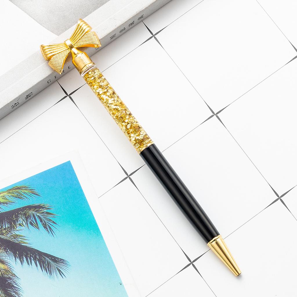 1 szt. Kawaii szkolne artykuły biurowe artykuły papiernicze uroczy łuk metalowy luksusowy wirujący ślub słodki długopis