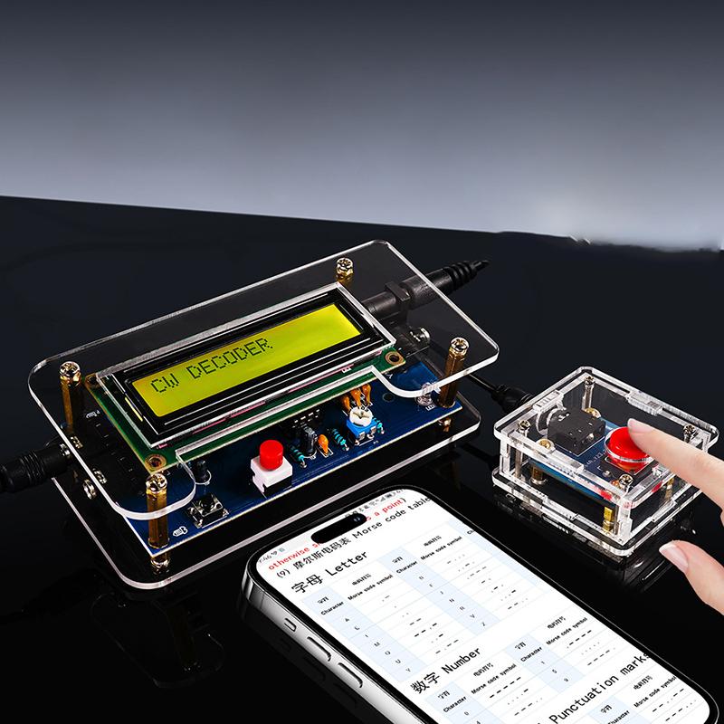 Dc 9V Diy Cw Trainer Decoder Kit Cw Decoder Morse Code Reader Lcd Display Radio Circuit Board Electronic Welding Practice Kits