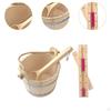 Sauna Bucket with Ladle Accessories Kit,Sauna Hourglass Timer,Lightweight,Practical 5L Sturdy