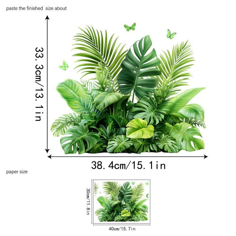 

Green Plants, Potted Plants, Window Stickers, Glass Stickers, Window Glass Decorative Stickers, Home Bathroom Pvc Self-Adhesive Waterproof Stickers BB3383（40*30CM）