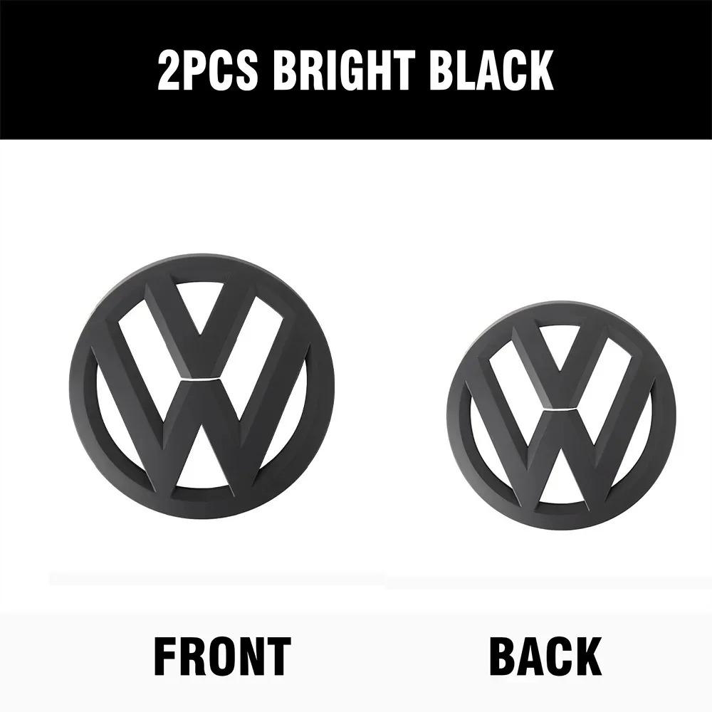 XYZ1 2pcs ABS Car Front Grill Emblem Rear Trunk Badge Logo for Volkswagen VW Golf 5 6 7 7.5 8 MK5 MK6 MK7 MK8 Polo Passat B8 Scirocco