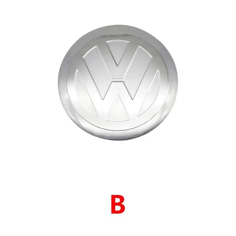 4Pcs For Volkswagen R-Line R GTI Polo Passat T5 Golf Scirocco 56mm Car Wheel Stickers Center Hub Cap Car Emblem Badge Decal