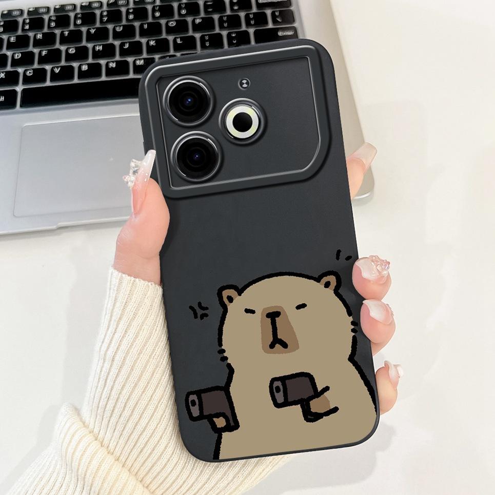 Cartoon Fashion Back Cover For Tecno Pova 6 Neo Pova6 Neo Phone Case Silicone Soft TPU Dragon Astronaut Black Cat Funda Bumper