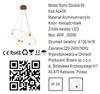 Sonic double - chandelier 60cm - double ring LED white gold