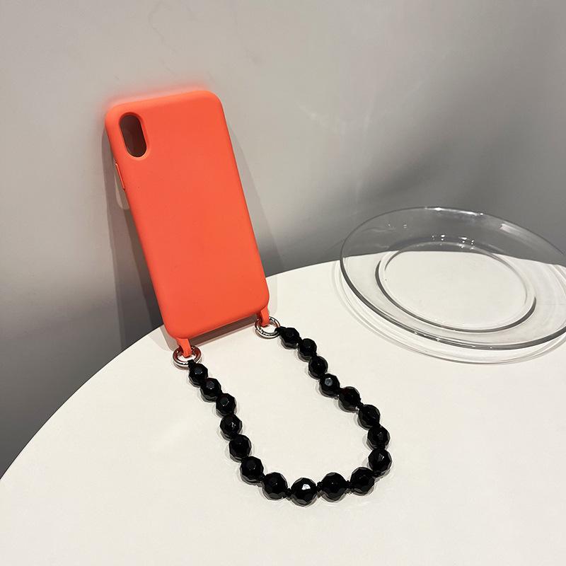 

New INS style retro crystal beaded anti-lost lanyard diagonal span hand carry fashion chain mobile phone chain