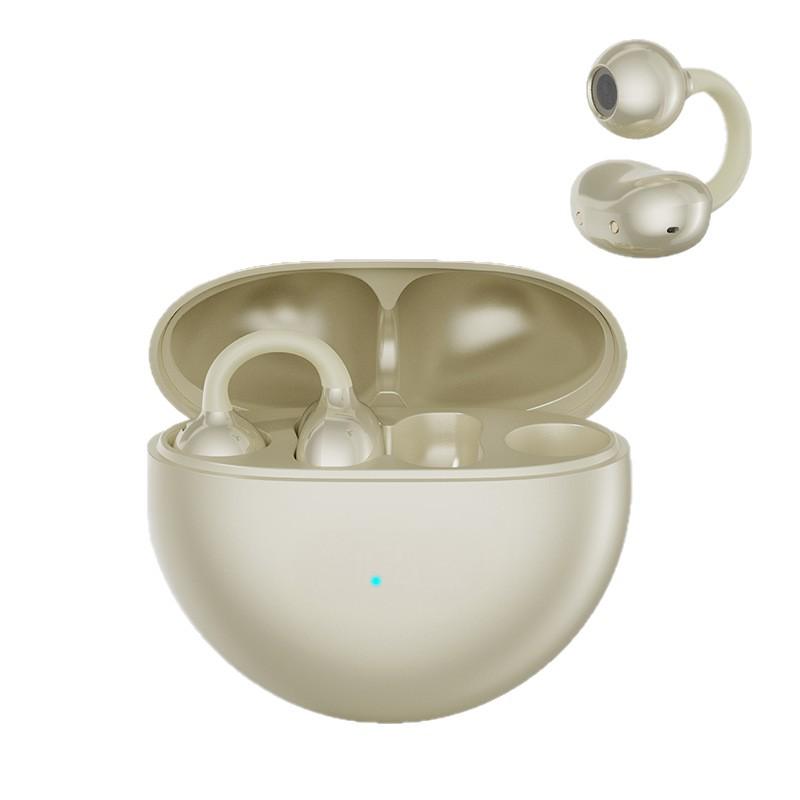 Q72 Wireless Bluetooth Clip-On Earbuds: Noise Cancelling, Long Battery, Comfortable for Sports.