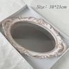 European Style Retro Carved Mirror Exquisite Golden Jewelry Tray Multifunctional Wall Mounted Mirrors for Room Decoration 2025